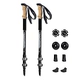 TREKOLOGY Trekkingstöcke Wanderstöcke - Leichtgewichtige, zusammenklappbare, verstellbare Aluminium Wanderstöcke Teleskop leicht Paar mit Nordic Trek Zubehör für Frauen Männer Senioren Wanderungen